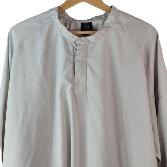 Nike Golf Mens Jacket Windbreaker Tan XXL Zip Pocket Snap Collar Pullover READ - Picture 2 of 9